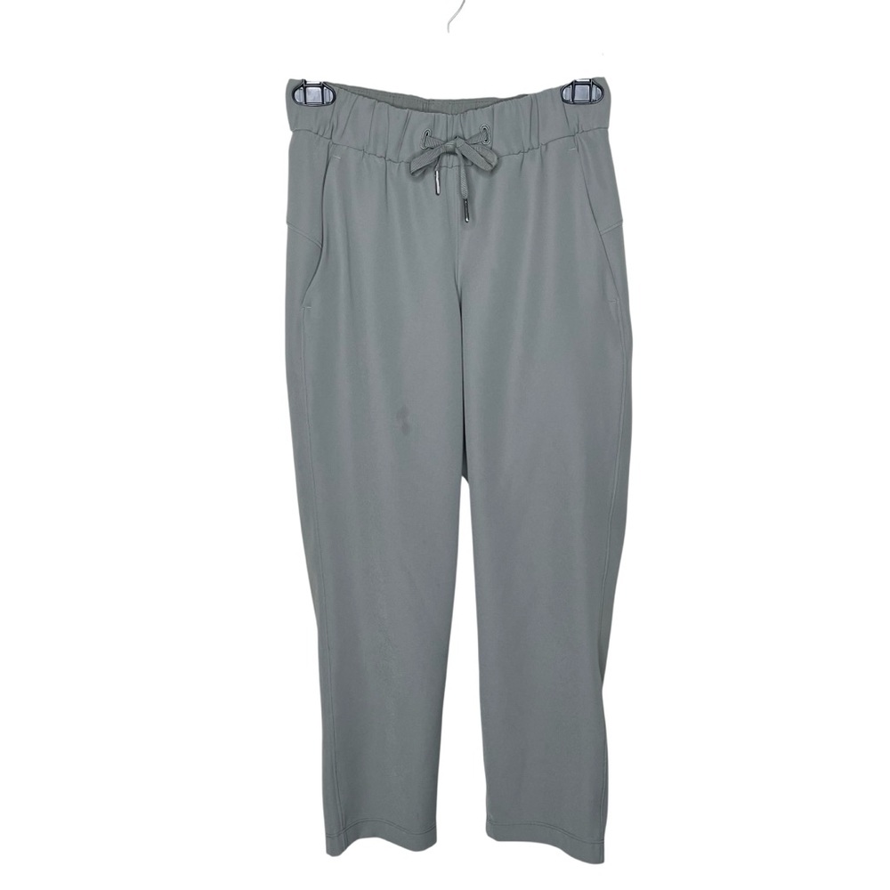 lululemon On The Fly Crop *Woven 23” Grey Sage Sz 2 - Picture 6 of 15